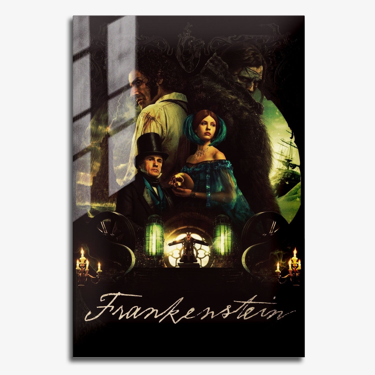 Flex Designs Metal Poster Frankenstein 11 x 17" Home Goods - Movie 2025 Movie Metal Poster
