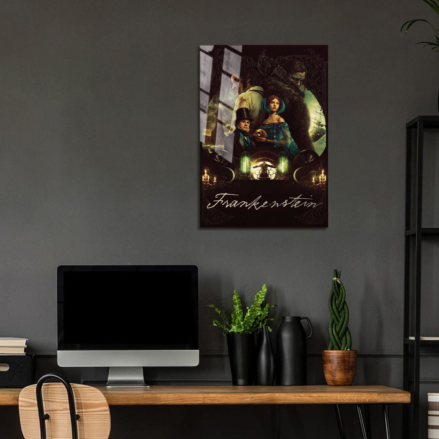 Flex Designs Metal Poster Frankenstein 24 x 36" Home Goods - Movie 2025 Movie Metal Poster