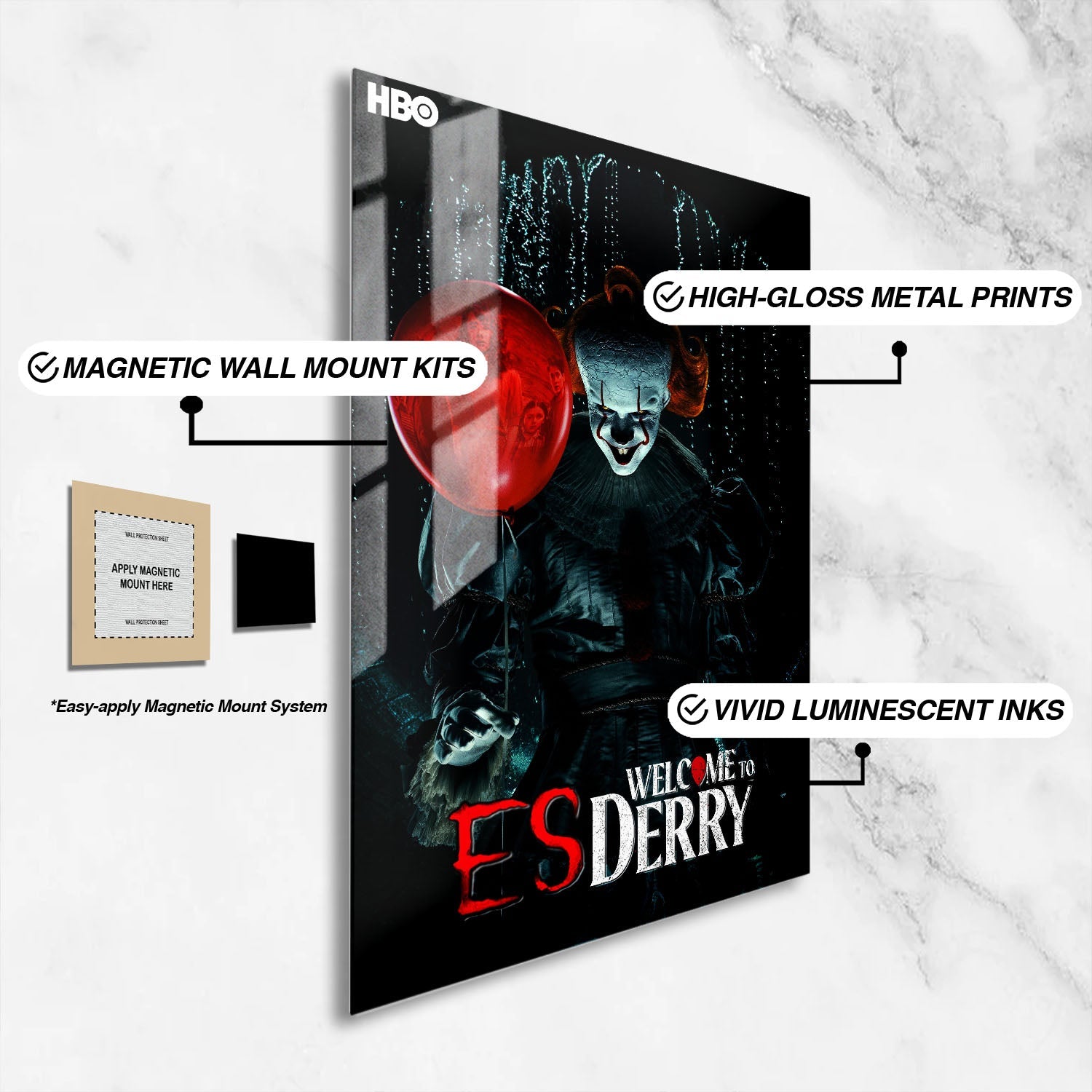 Flex Designs Metal Poster IT Welcome to Derry 16 x 24" Home Goods - TV Show 2025 TV Show Metal Poster