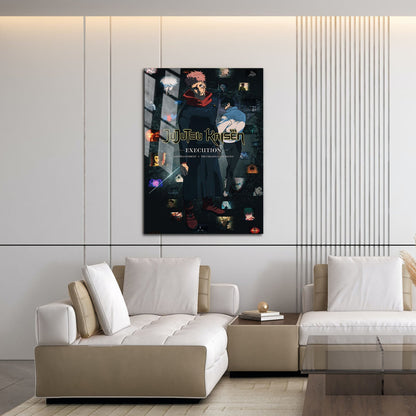 Flex Designs Metal Poster Jujutsu Kaisen Execution 16 x 24" Home Goods - Movie 2025 Movie Metal Poster