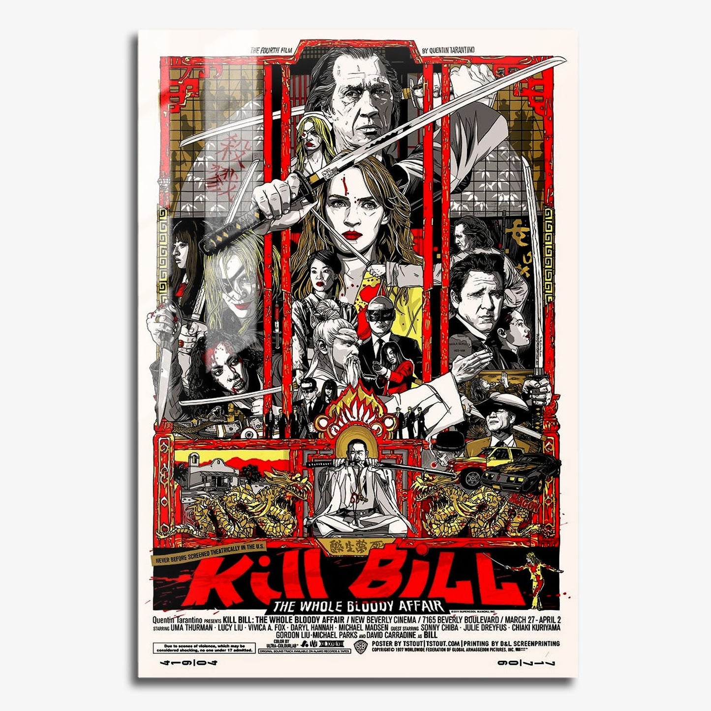 Flex Designs Metal Poster Kill Bill The Whole Bloody Affair Key Art 11 x 17" Home Goods - Movie 2011 Movie Metal Poster