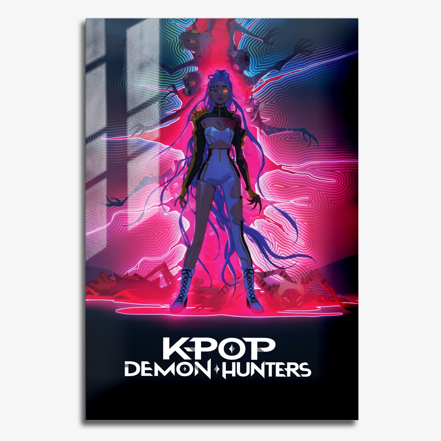Flex Designs Metal Poster KPop Demon Hunters Alternate 11 x 17" Home Goods - Movie 2025 Movie Metal Poster
