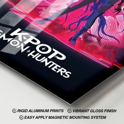 Flex Designs Metal Poster KPop Demon Hunters Alternate 11 x 17" Home Goods - Movie 2025 Movie Metal Poster