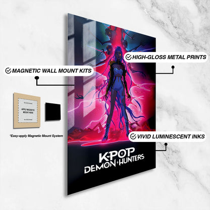Flex Designs Metal Poster KPop Demon Hunters Alternate 16 x 24" Home Goods - Movie 2025 Movie Metal Poster
