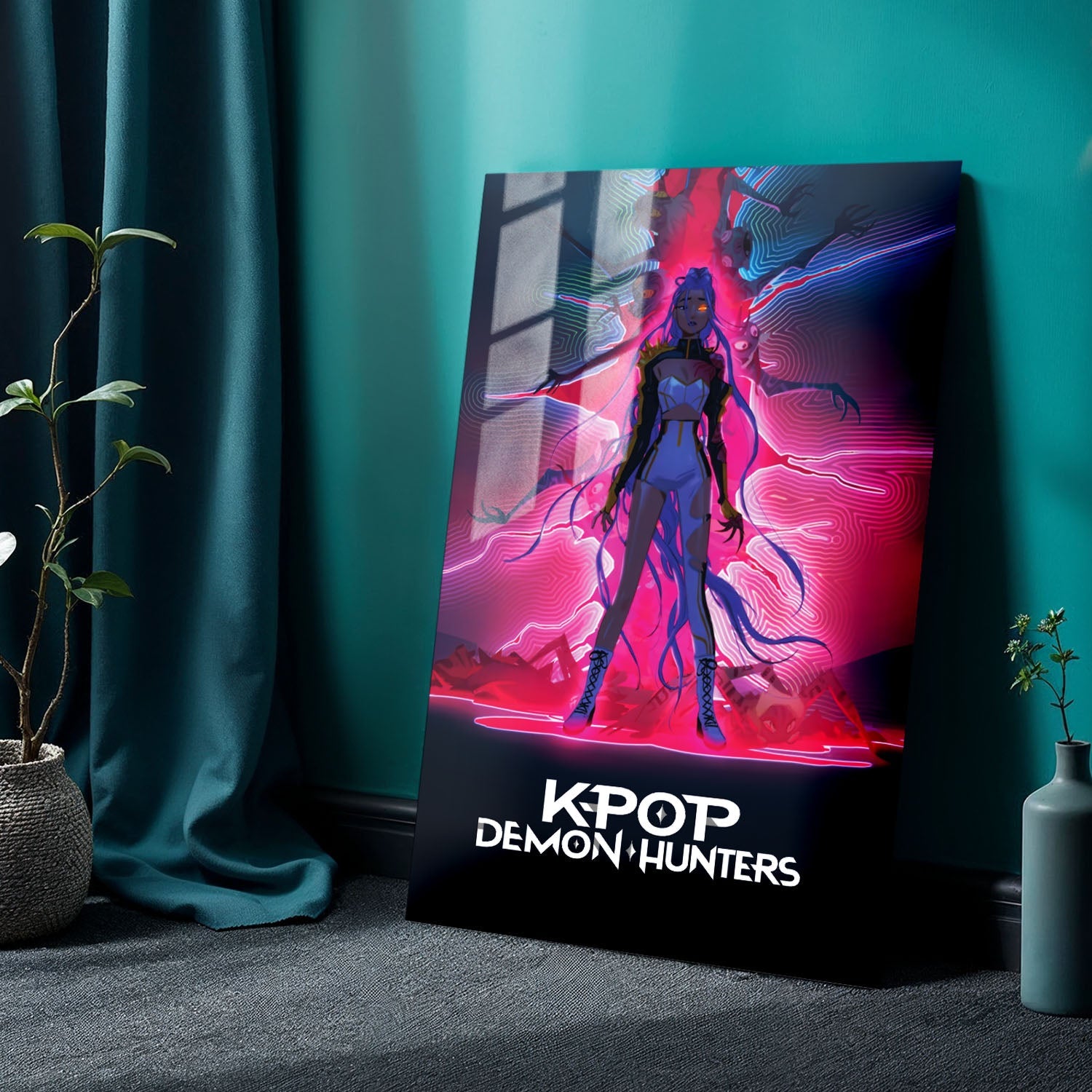 Flex Designs Metal Poster KPop Demon Hunters Alternate 24 x 36" Home Goods - Movie 2025 Movie Metal Poster
