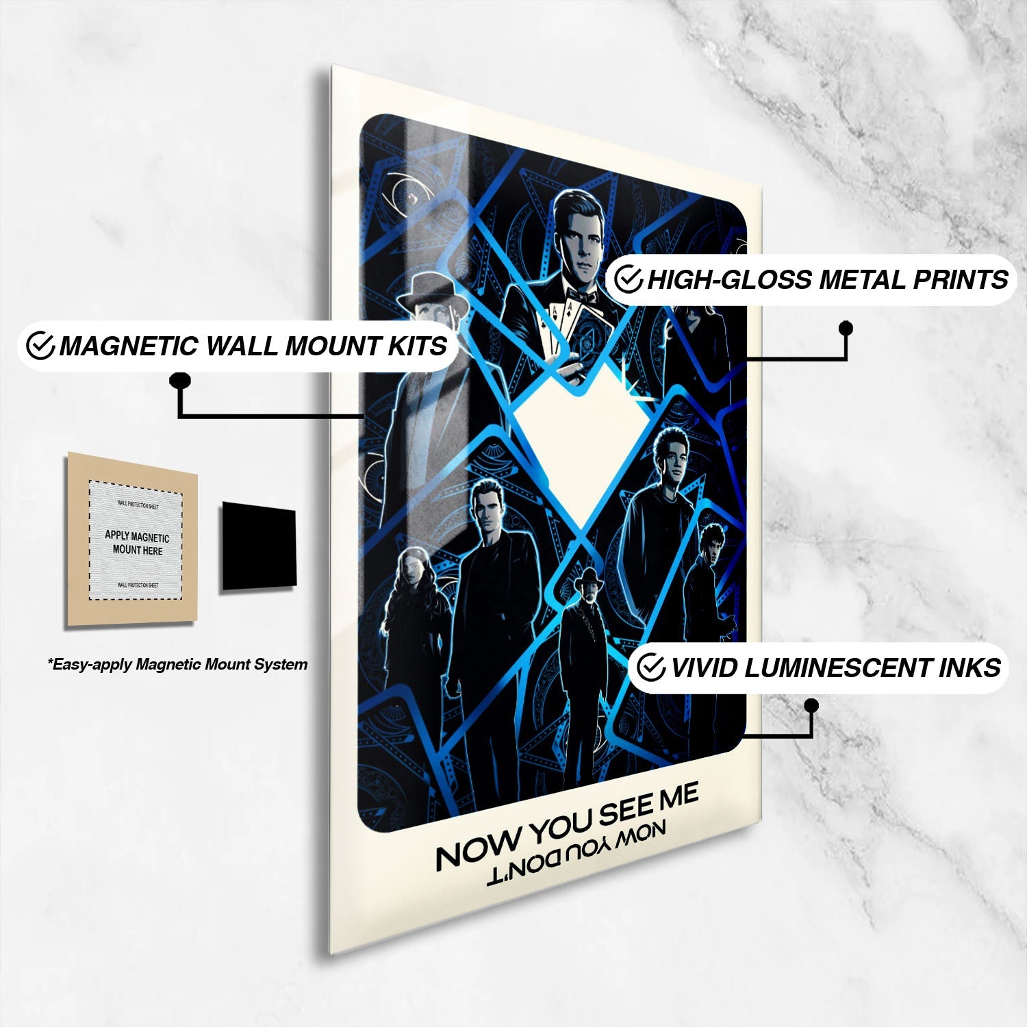 Flex Designs Metal Poster Now You See Me Now You Don't Theatrical 16 x 24" Home Goods - Movie 2025 Movie Metal Poster