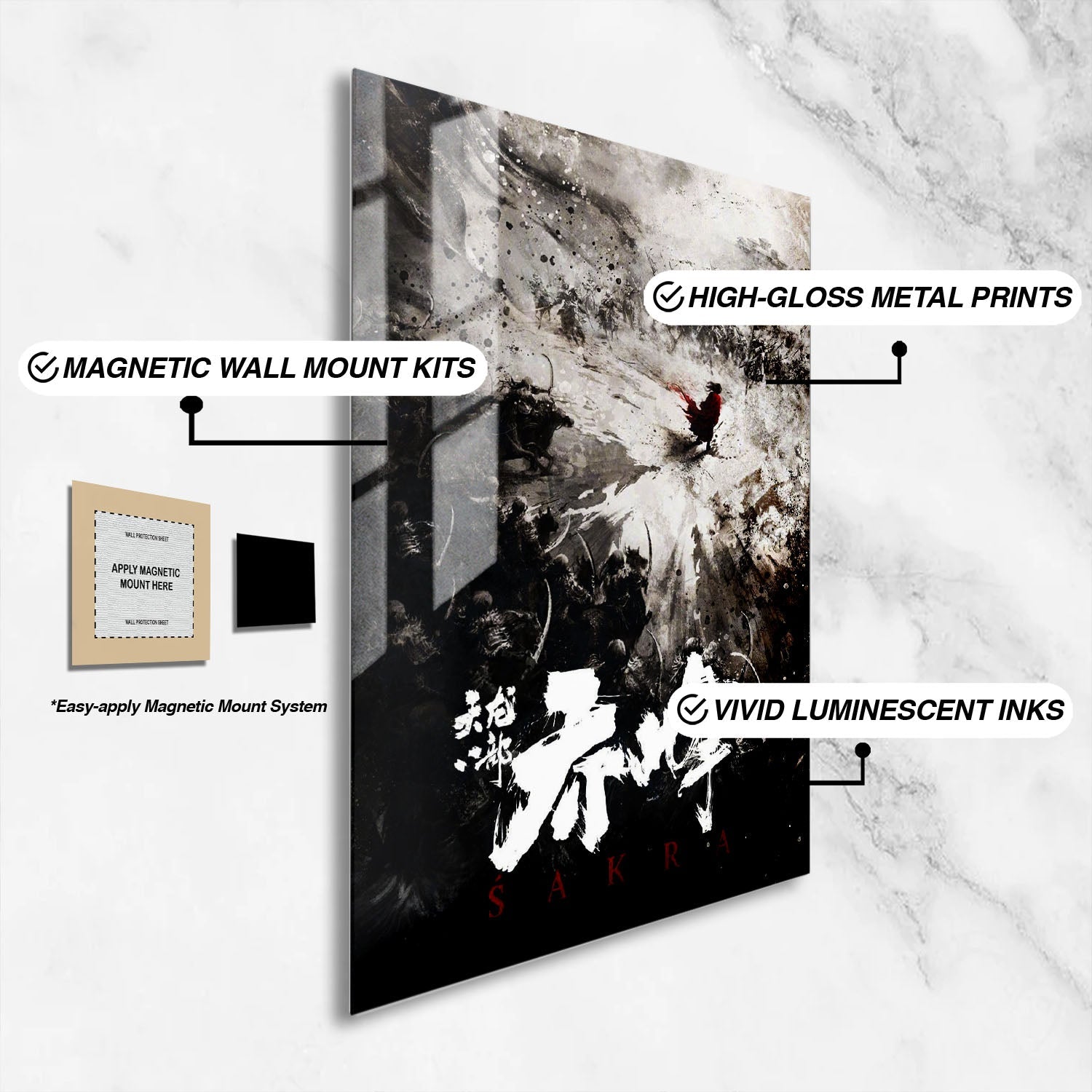 Flex Designs Metal Poster Sakra 16 x 24" Home Goods - Movie 2023 Movie Metal Poster