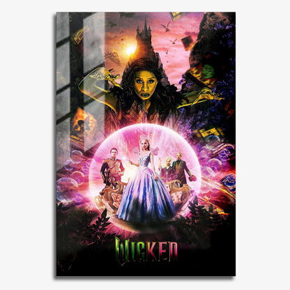 Flex Designs Metal Poster Wicked For Good Cinematic 11 x 17" Home Goods - Movie 2025 Movie Metal Poster