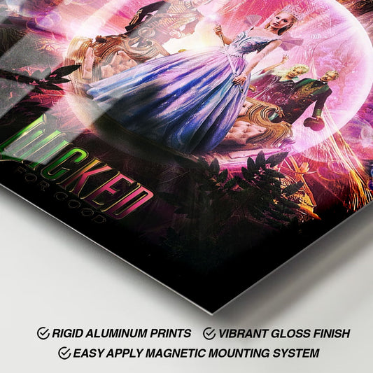 Flex Designs Metal Poster Wicked For Good Cinematic 11 x 17" Home Goods - Movie 2025 Movie Metal Poster
