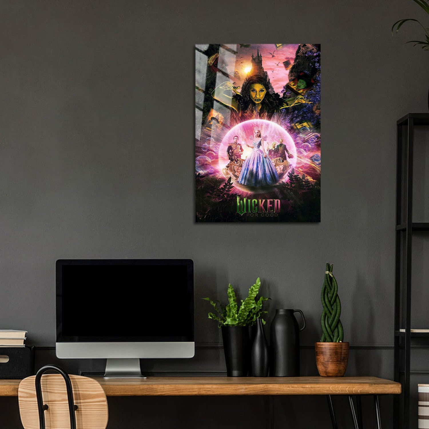 Flex Designs Metal Poster Wicked For Good Cinematic 24 x 36" Home Goods - Movie 2025 Movie Metal Poster