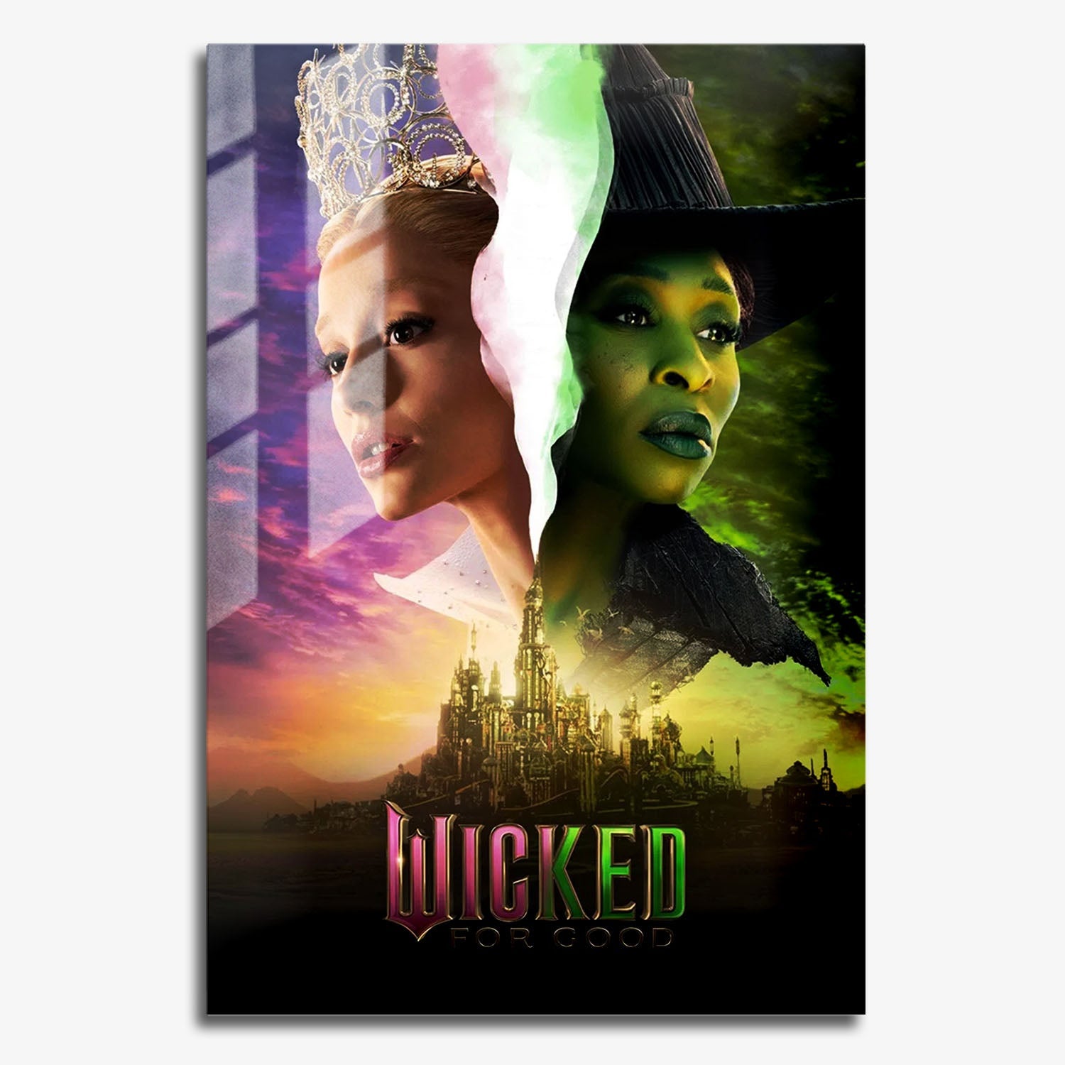 Flex Designs Metal Poster Wicked For Good Key Visual 11 x 17" Home Goods - Movie 2025 Movie Metal Poster