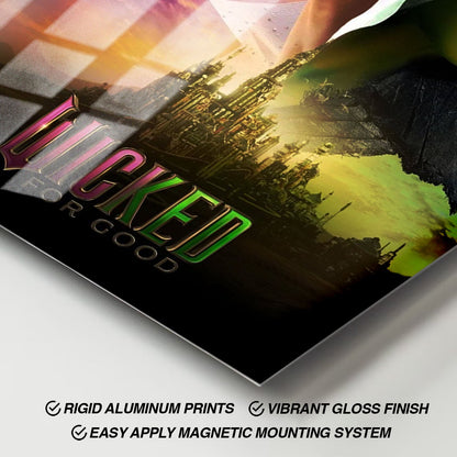 Flex Designs Metal Poster Wicked For Good Key Visual 11 x 17" Home Goods - Movie 2025 Movie Metal Poster