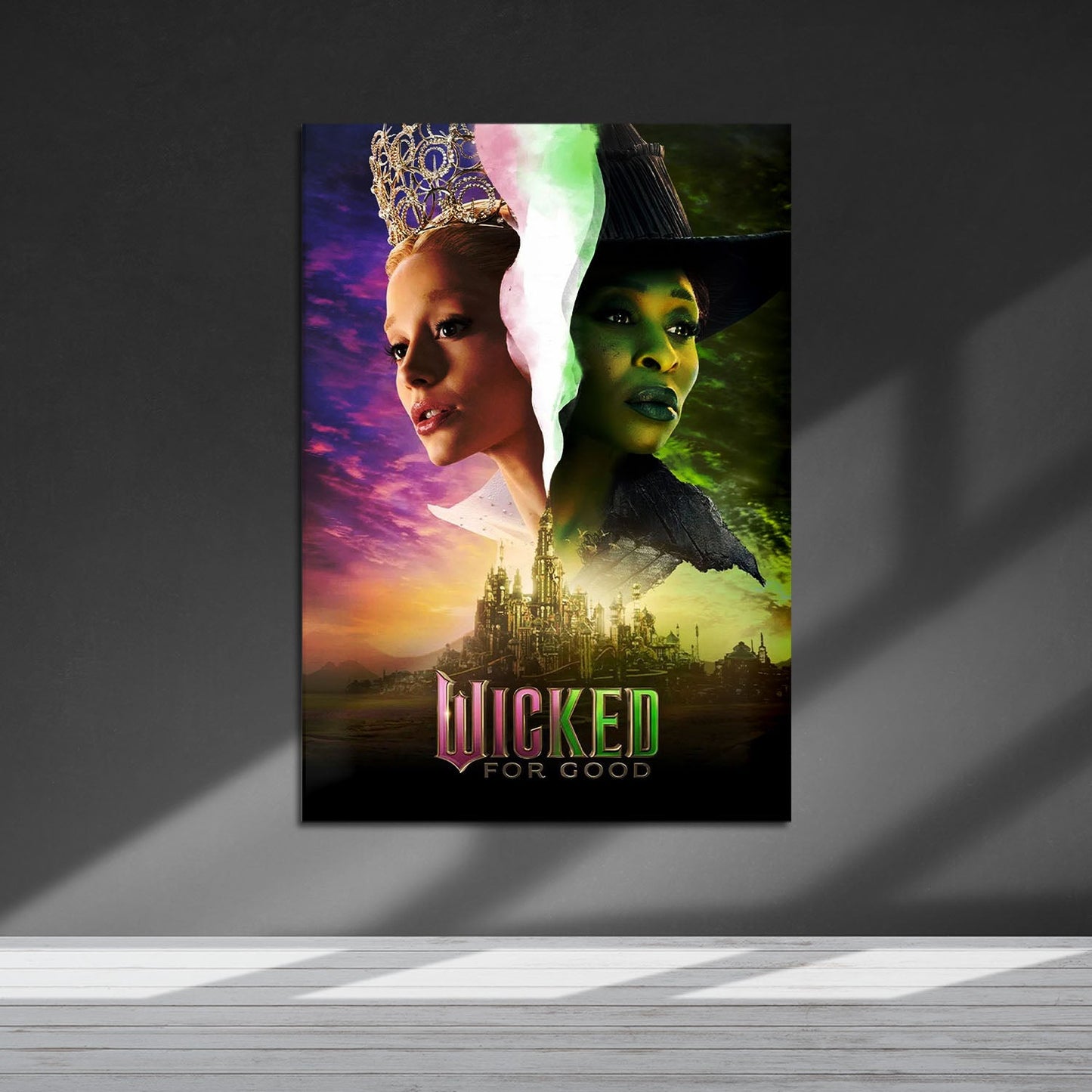 Flex Designs Metal Poster Wicked For Good Key Visual 5 x 7" Home Goods - Movie 2025 Movie Metal Poster
