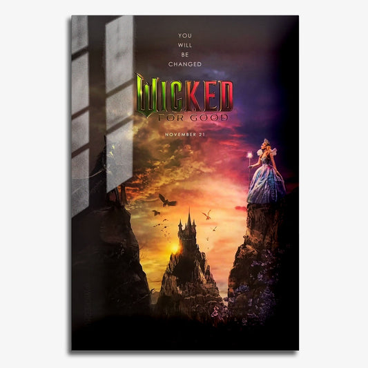 Flex Designs Metal Poster Wicked For Good 11 x 17" Home Goods - Movie 2025 Movie Metal Poster