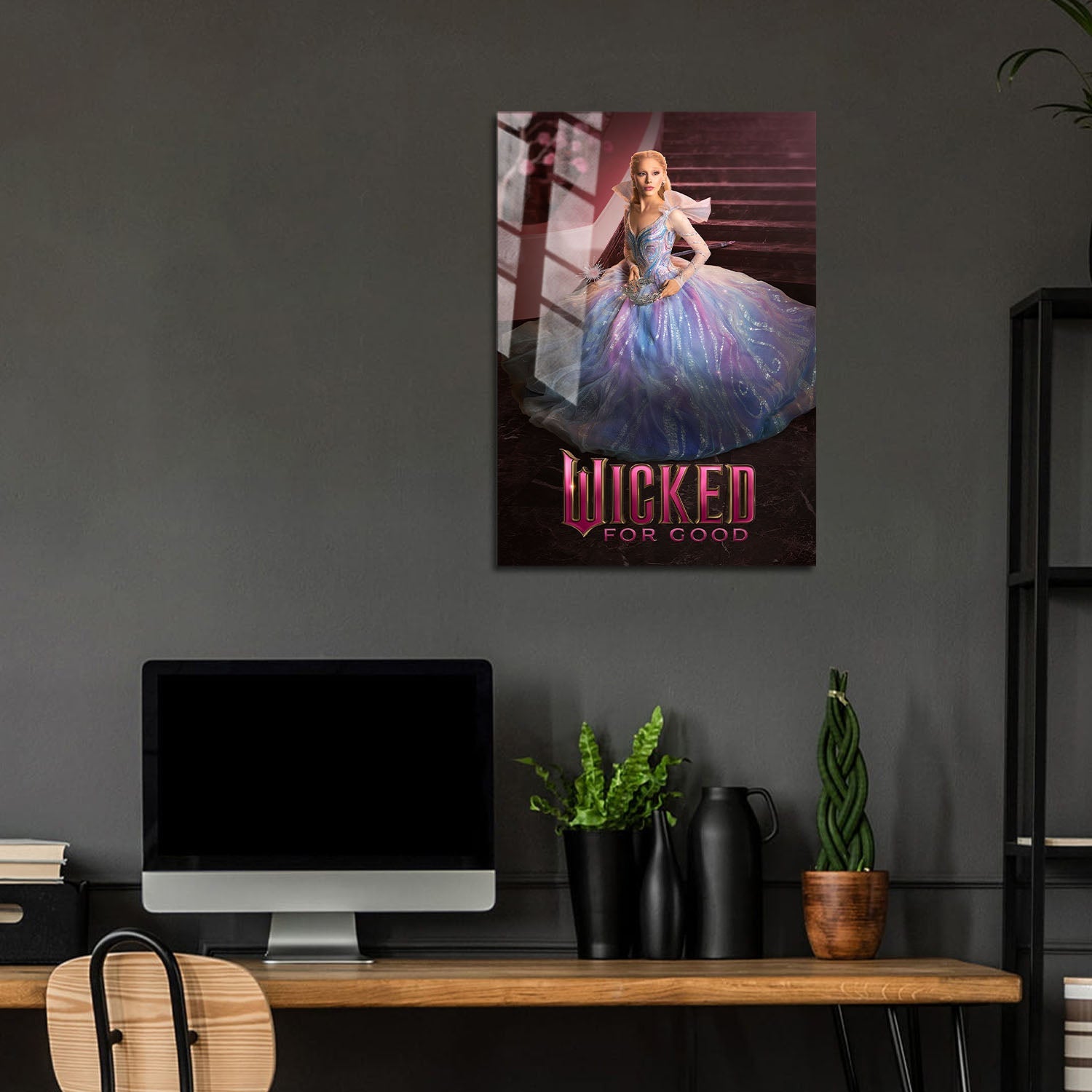 Flex Designs Metal Poster Wicked For Good Glinda 24 x 36" Home Goods - Movie 2025 Movie Metal Poster
