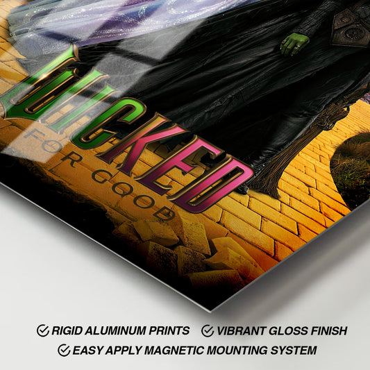 Flex Designs Metal Poster Wicked For Good Yellow Brick Road 11 x 17" Home Goods - Movie 2025 Movie Metal Poster
