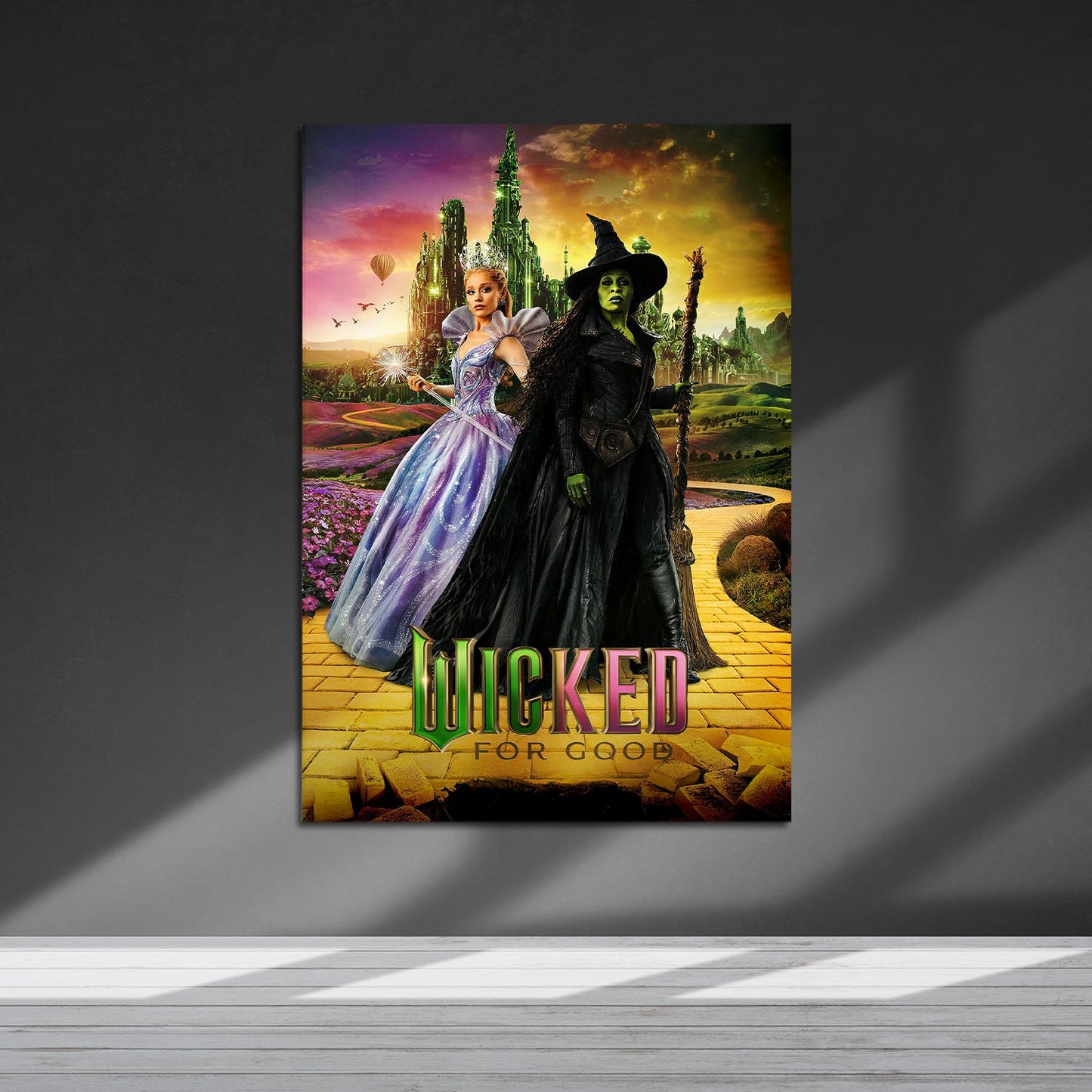 Flex Designs Metal Poster Wicked For Good Yellow Brick Road 5 x 7" Home Goods - Movie 2025 Movie Metal Poster