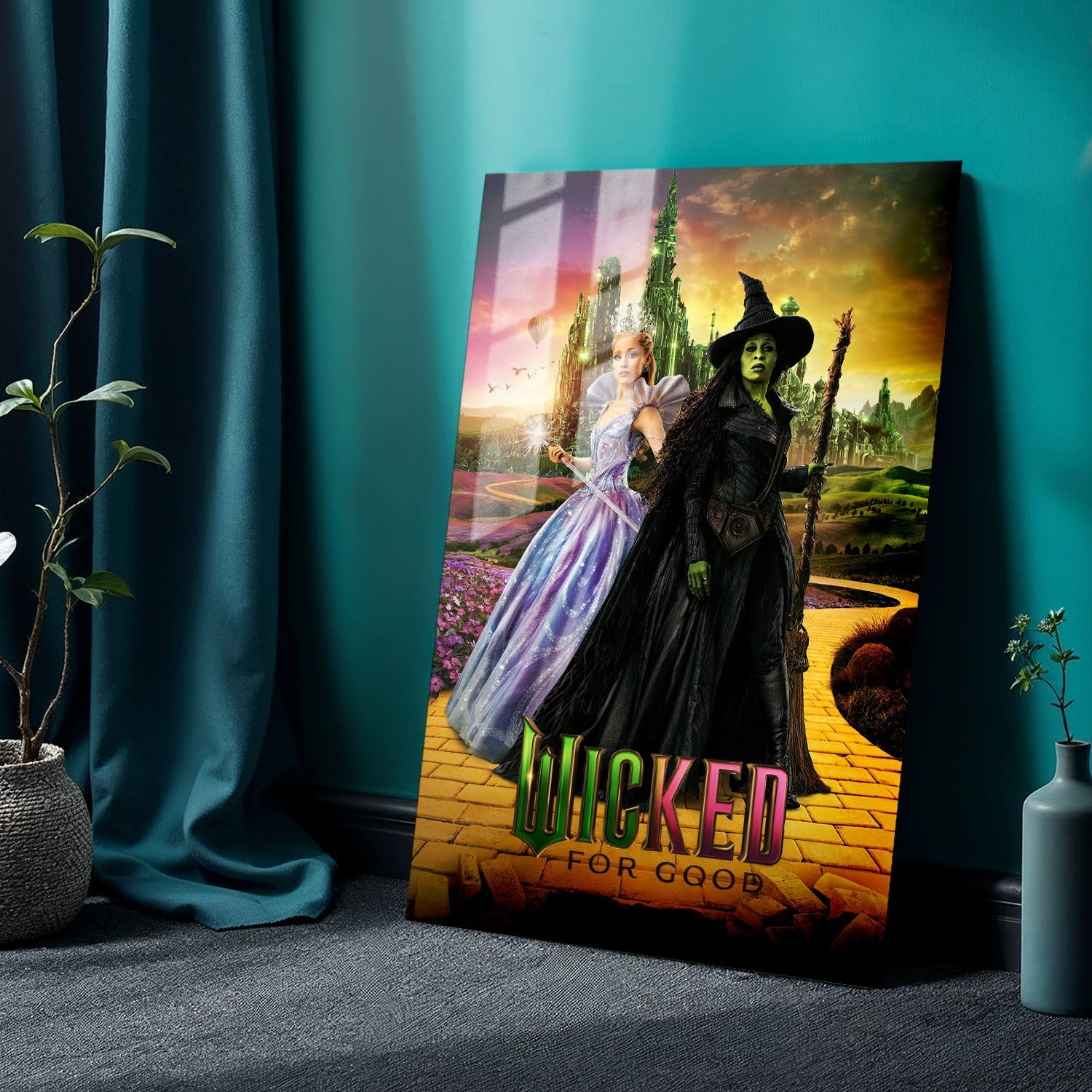 Flex Designs Metal Poster Wicked For Good Yellow Brick Road 24 x 36" Home Goods - Movie 2025 Movie Metal Poster