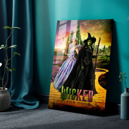Flex Designs Metal Poster Wicked For Good Yellow Brick Road 24 x 36" Home Goods - Movie 2025 Movie Metal Poster