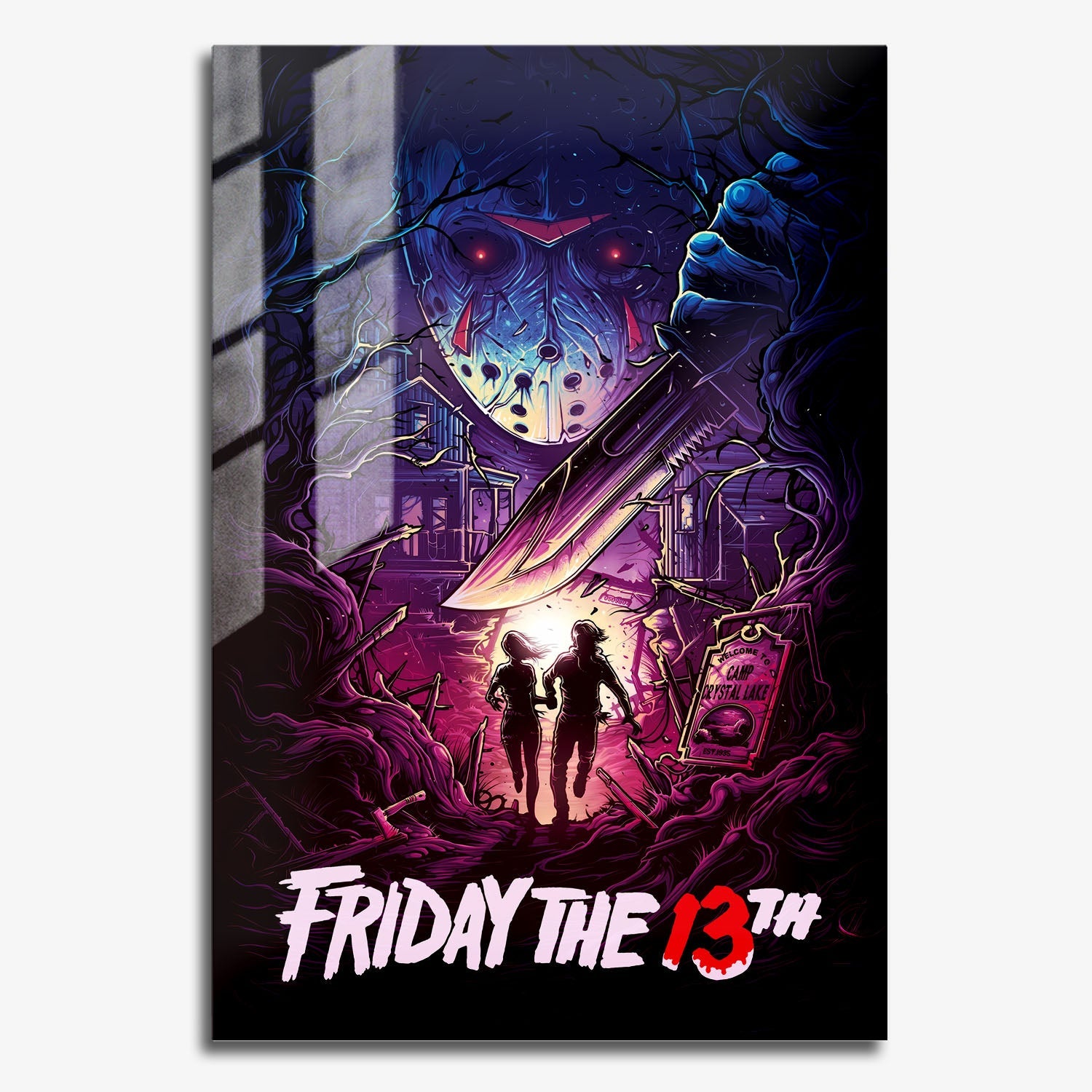 Flex Designs Metal Poster A Nightmare on Elm Street Sketch 11 x 17" Home Goods - Movie 1984 Movie Metal Poster
