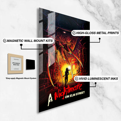 Flex Designs Metal Poster A Nightmare on Elm Street 16 x 24" Home Goods - Movie 1984 Movie Metal Poster