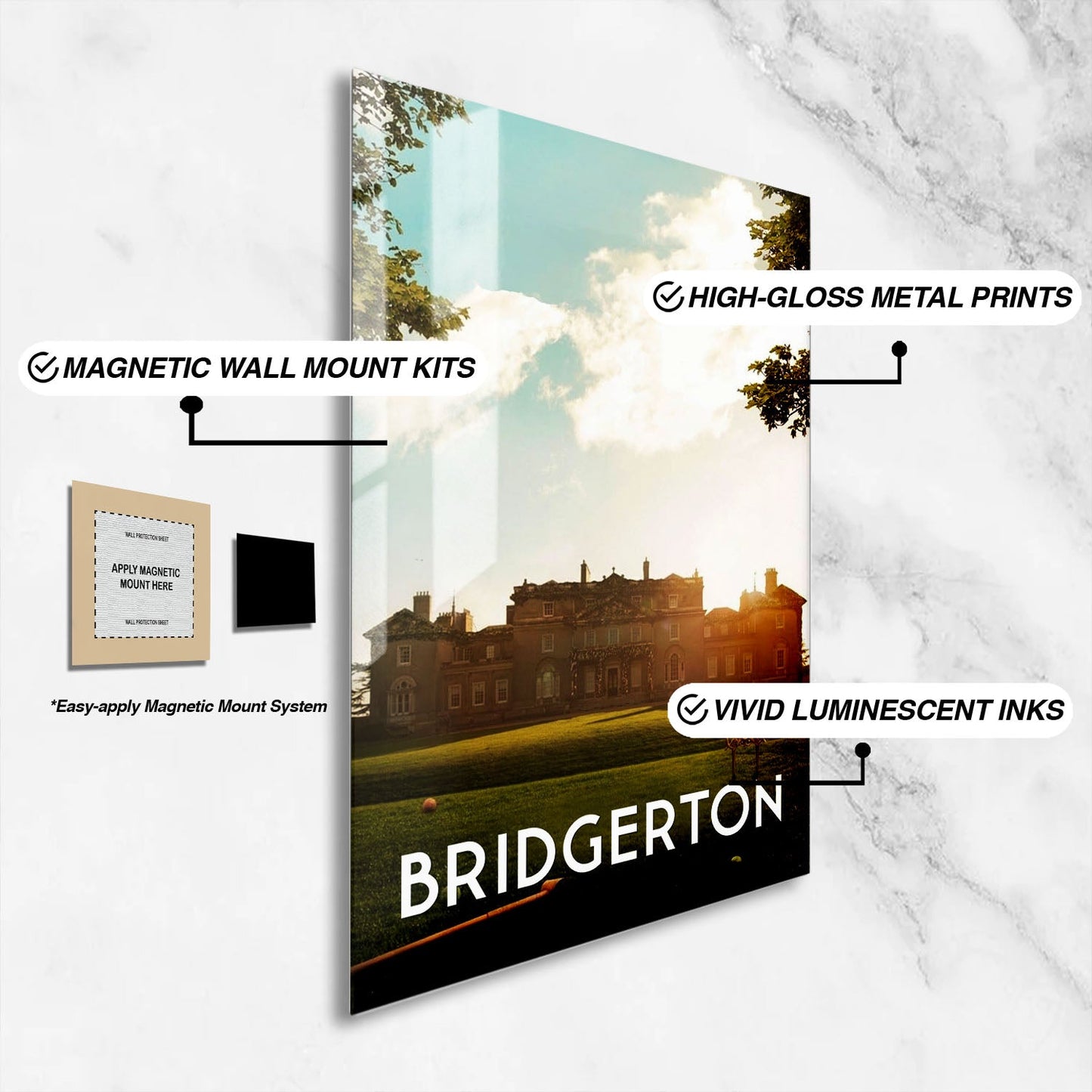 Flex Designs Metal Poster Bridgerton Theatrical 16 x 24" Home Goods - TV Show 2020 TV Show Metal Poster