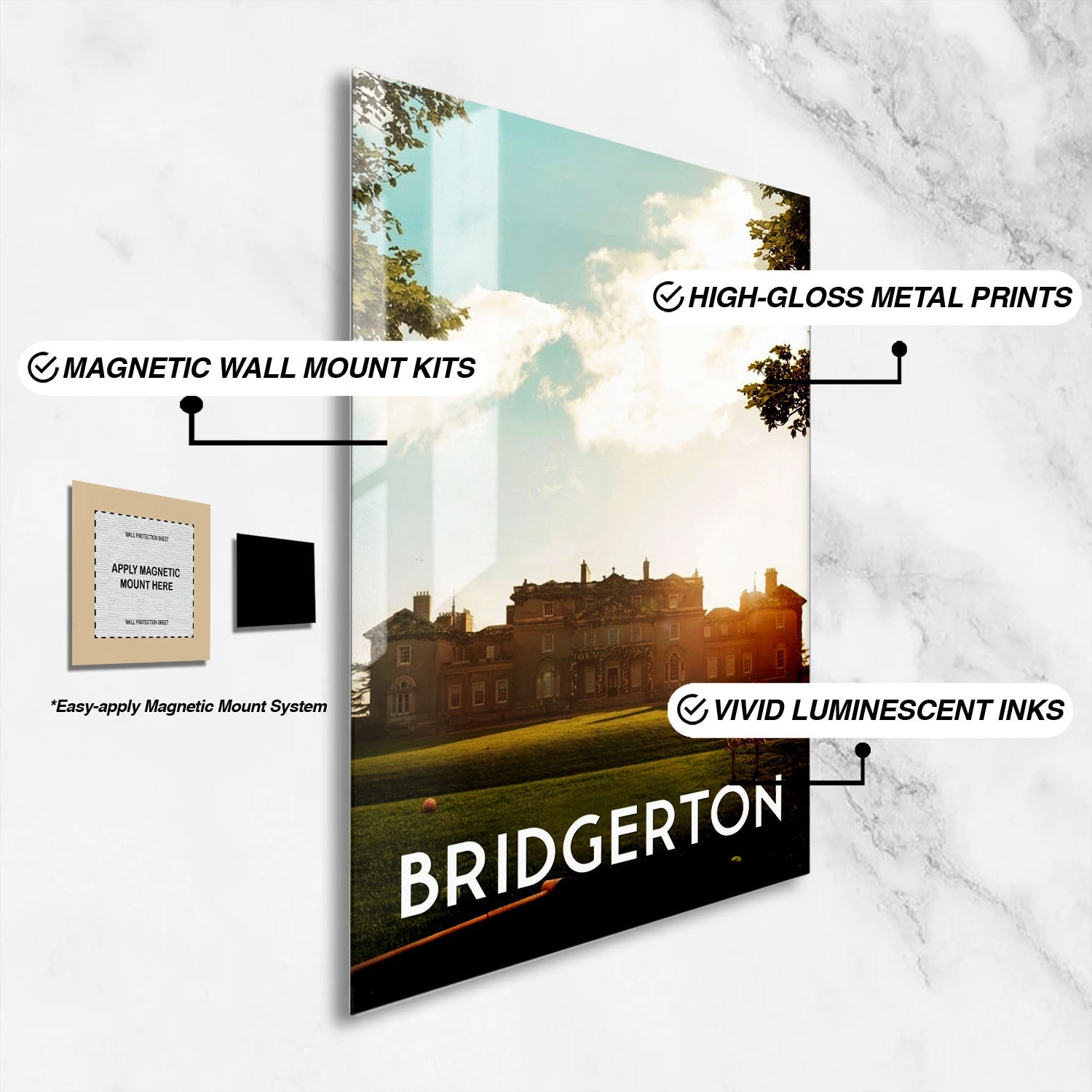Flex Designs Metal Poster Bridgerton Theatrical 16 x 24" Home Goods - TV Show 2020 TV Show Metal Poster