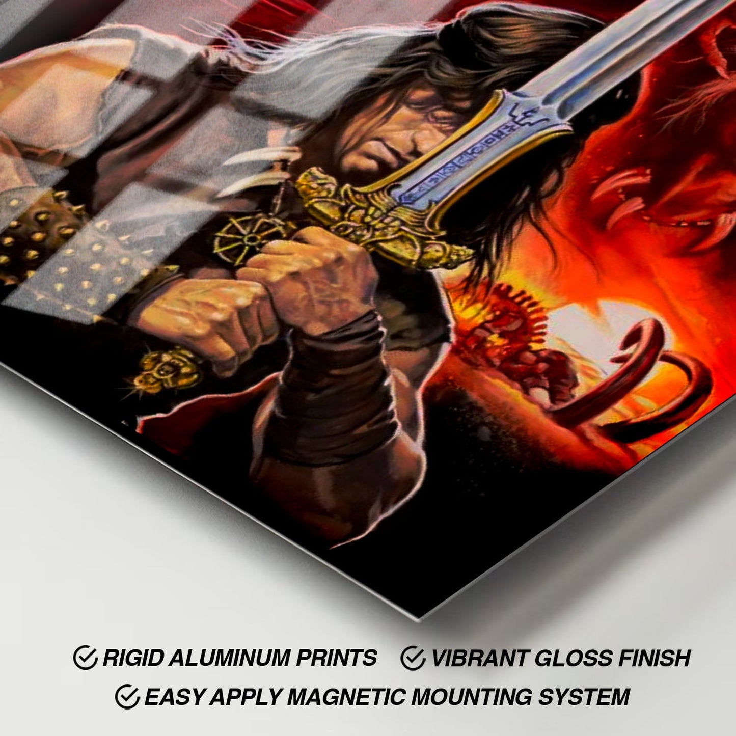 Flex Designs Metal Poster Conan the Barbarian Key Art 11 x 17" Home Goods - Movie 1982 Movie Metal Poster