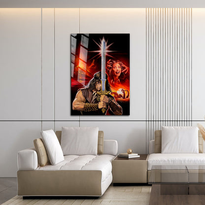 Flex Designs Metal Poster Conan the Barbarian Key Art 16 x 24" Home Goods - Movie 1982 Movie Metal Poster
