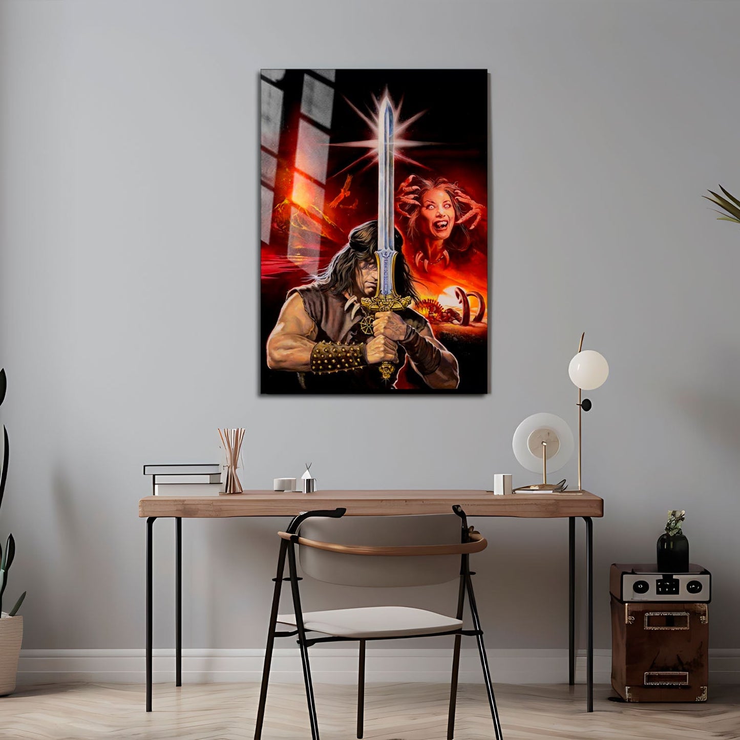 Flex Designs Metal Poster Conan the Barbarian Key Art 5 x 7" Home Goods - Movie 1982 Movie Metal Poster