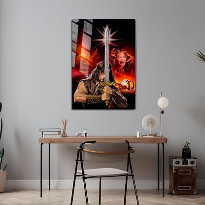 Flex Designs Metal Poster Conan the Barbarian Key Art 5 x 7" Home Goods - Movie 1982 Movie Metal Poster