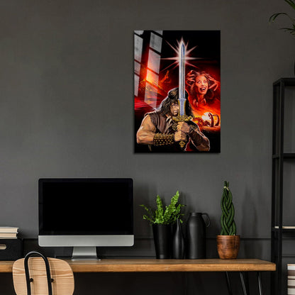 Flex Designs Metal Poster Conan the Barbarian Key Art 24 x 36" Home Goods - Movie 1982 Movie Metal Poster
