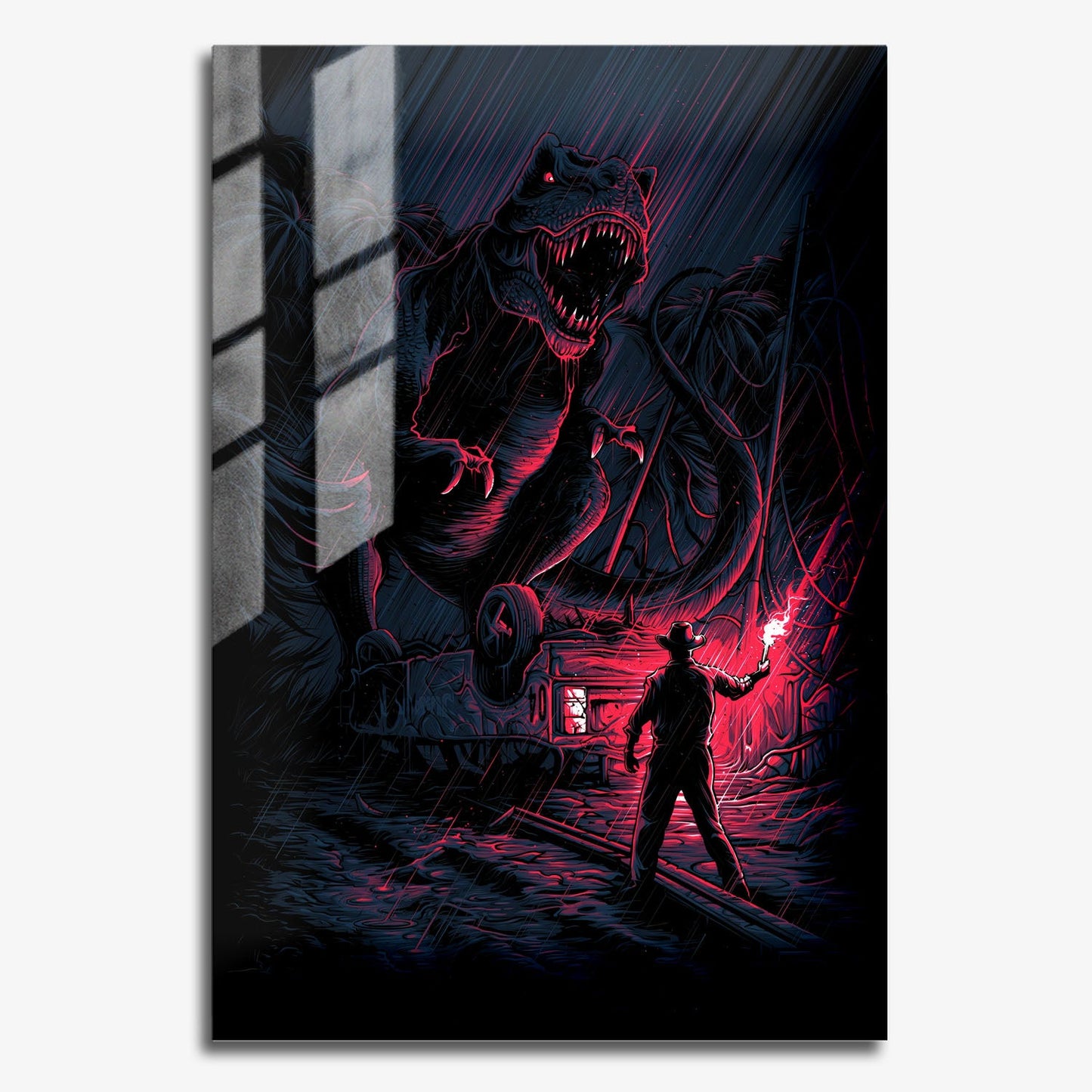 Flex Designs Metal Poster Jurassic Park Sketch 11 x 17" Home Goods - Movie 1993 Movie Metal Poster
