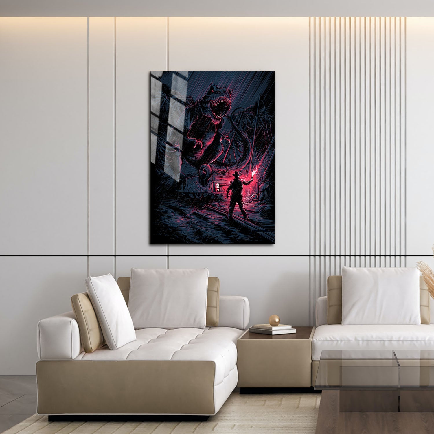Flex Designs Metal Poster Jurassic Park Sketch 16 x 24" Home Goods - Movie 1993 Movie Metal Poster