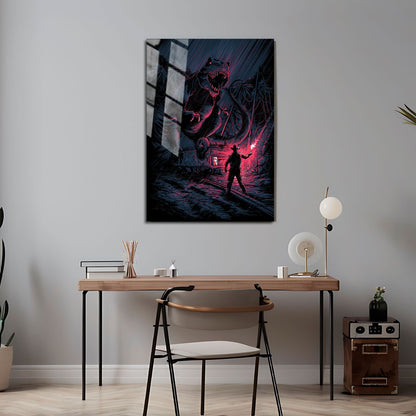 Flex Designs Metal Poster Jurassic Park Sketch 5 x 7" Home Goods - Movie 1993 Movie Metal Poster