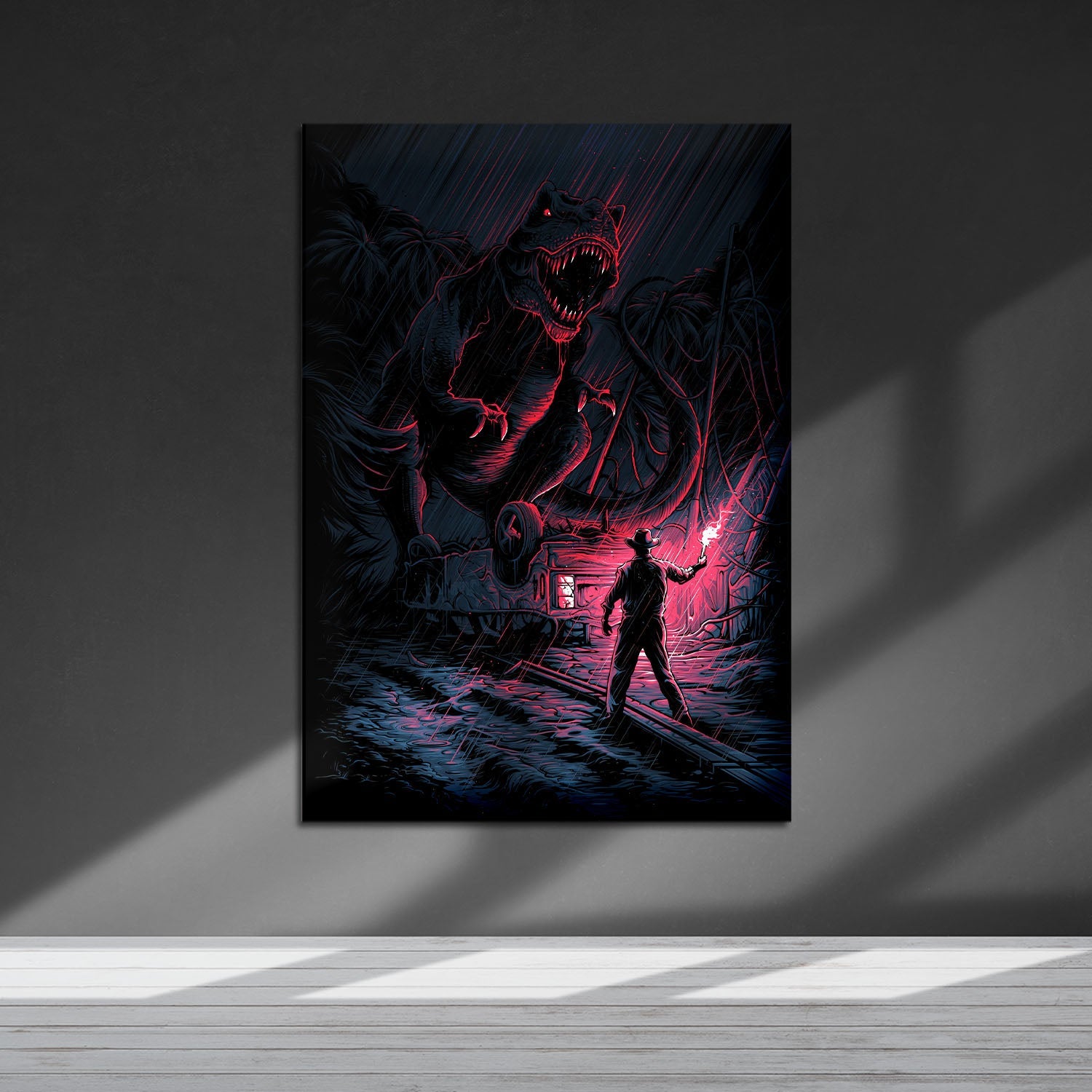 Flex Designs Metal Poster Jurassic Park Sketch 5 x 7" Home Goods - Movie 1993 Movie Metal Poster