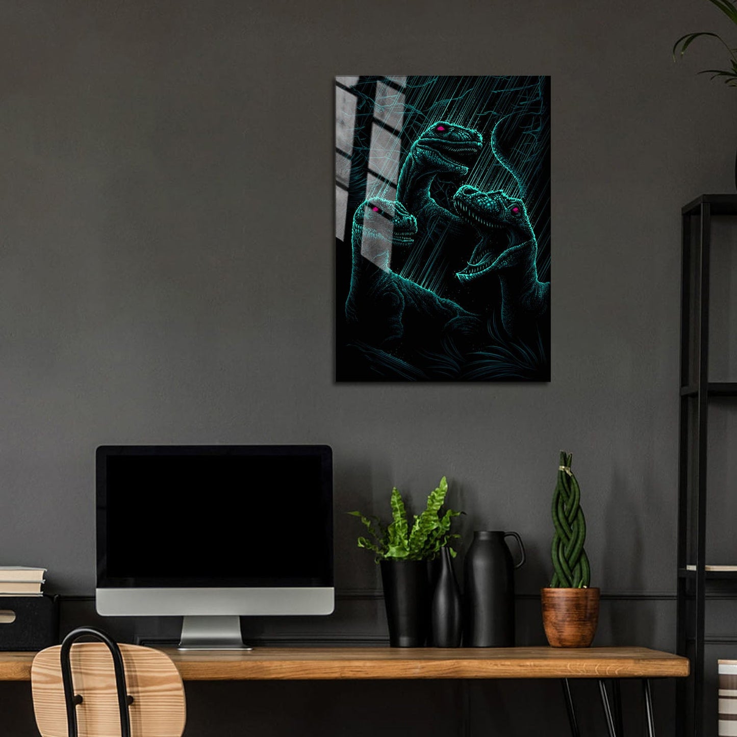Flex Designs Metal Poster Jurassic Park III Sketch 24 x 36" Home Goods - Movie 2001 Movie Metal Poster