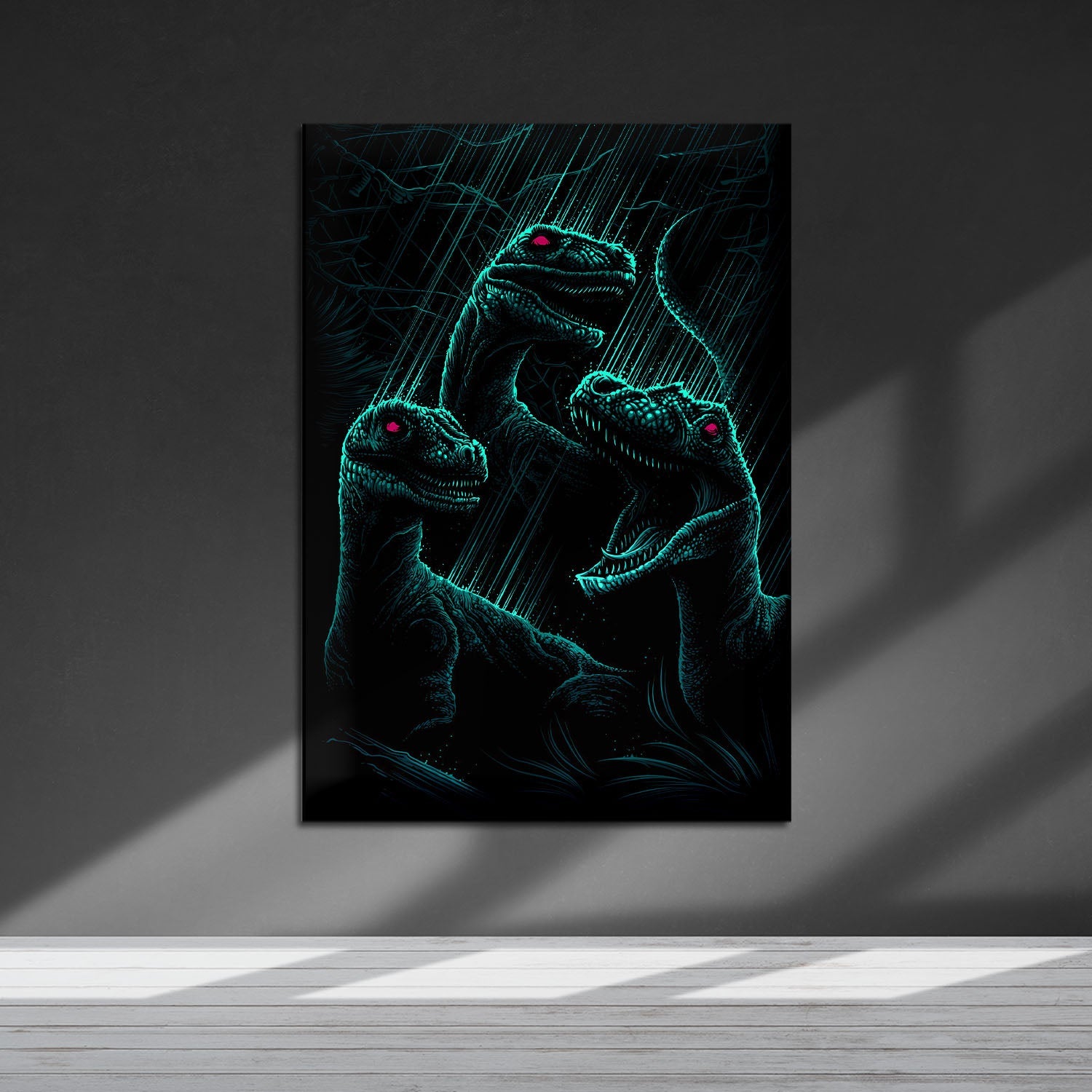 Flex Designs Metal Poster Jurassic Park III Sketch 5 x 7" Home Goods - Movie 2001 Movie Metal Poster