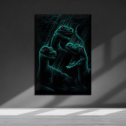 Flex Designs Metal Poster Jurassic Park III Sketch 5 x 7" Home Goods - Movie 2001 Movie Metal Poster