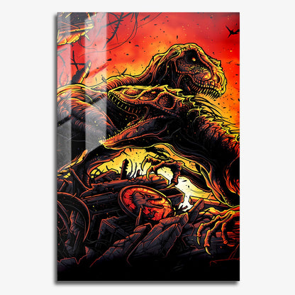 Flex Designs Metal Poster Jurassic Park The Lost World Sketch 11 x 17" Home Goods - Movie 1997 Movie Metal Poster