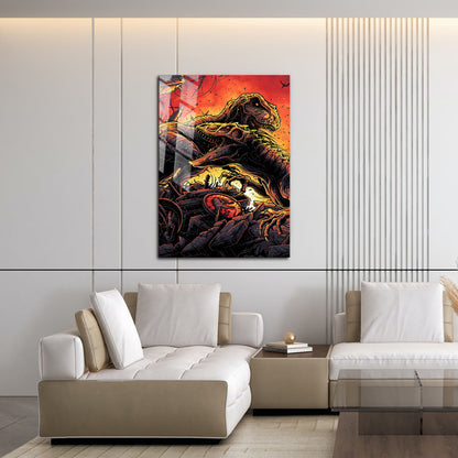 Flex Designs Metal Poster Jurassic Park The Lost World Sketch 16 x 24" Home Goods - Movie 1997 Movie Metal Poster