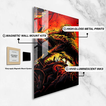 Flex Designs Metal Poster Jurassic Park The Lost World Sketch 16 x 24" Home Goods - Movie 1997 Movie Metal Poster