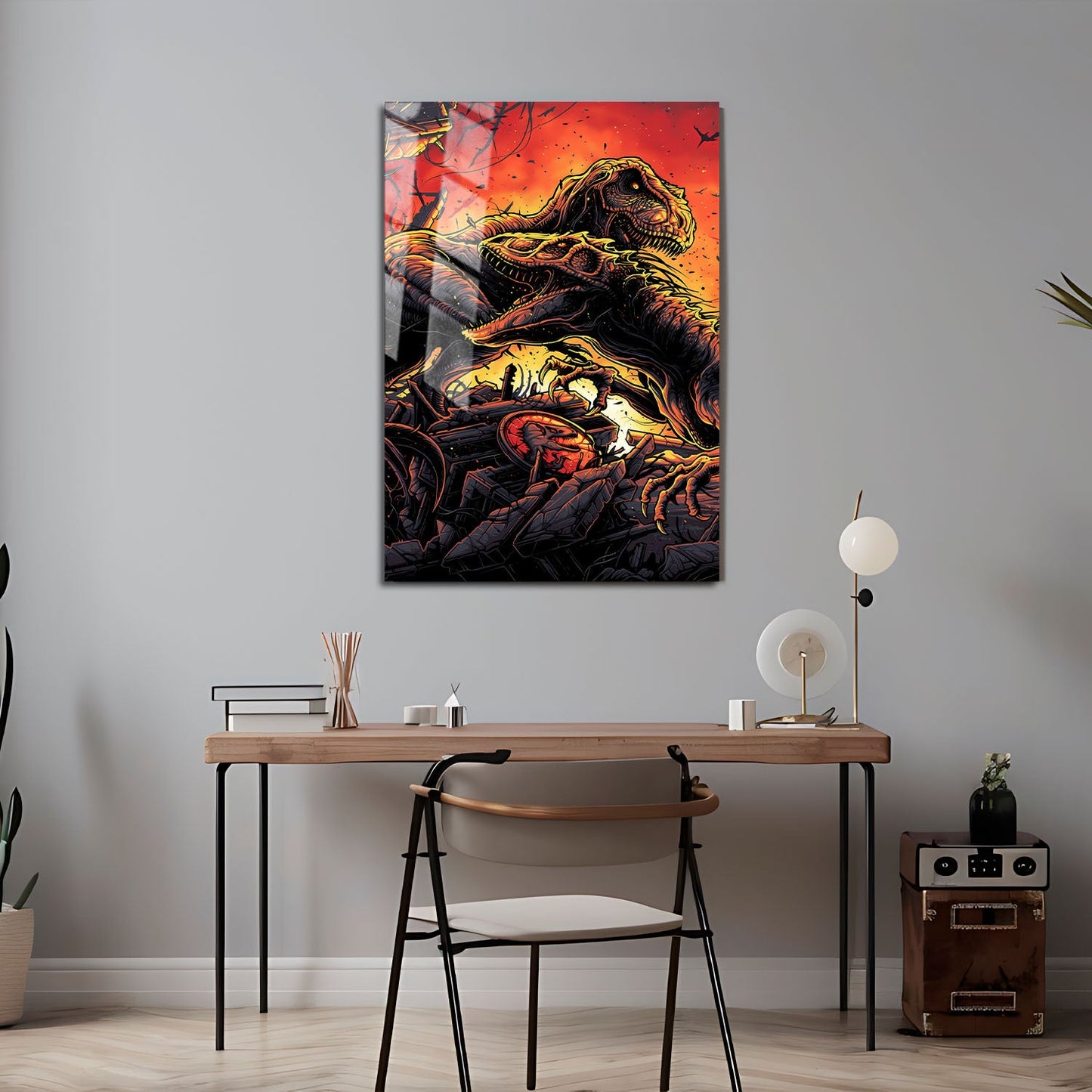 Flex Designs Metal Poster Jurassic Park The Lost World Sketch 5 x 7" Home Goods - Movie 1997 Movie Metal Poster