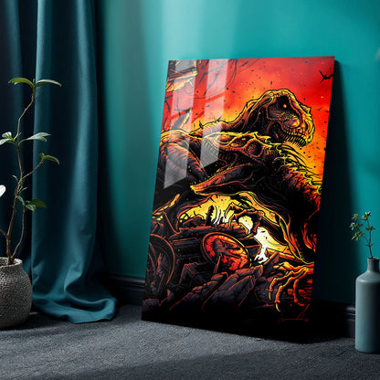 Flex Designs Metal Poster Jurassic Park The Lost World Sketch 24 x 36" Home Goods - Movie 1997 Movie Metal Poster