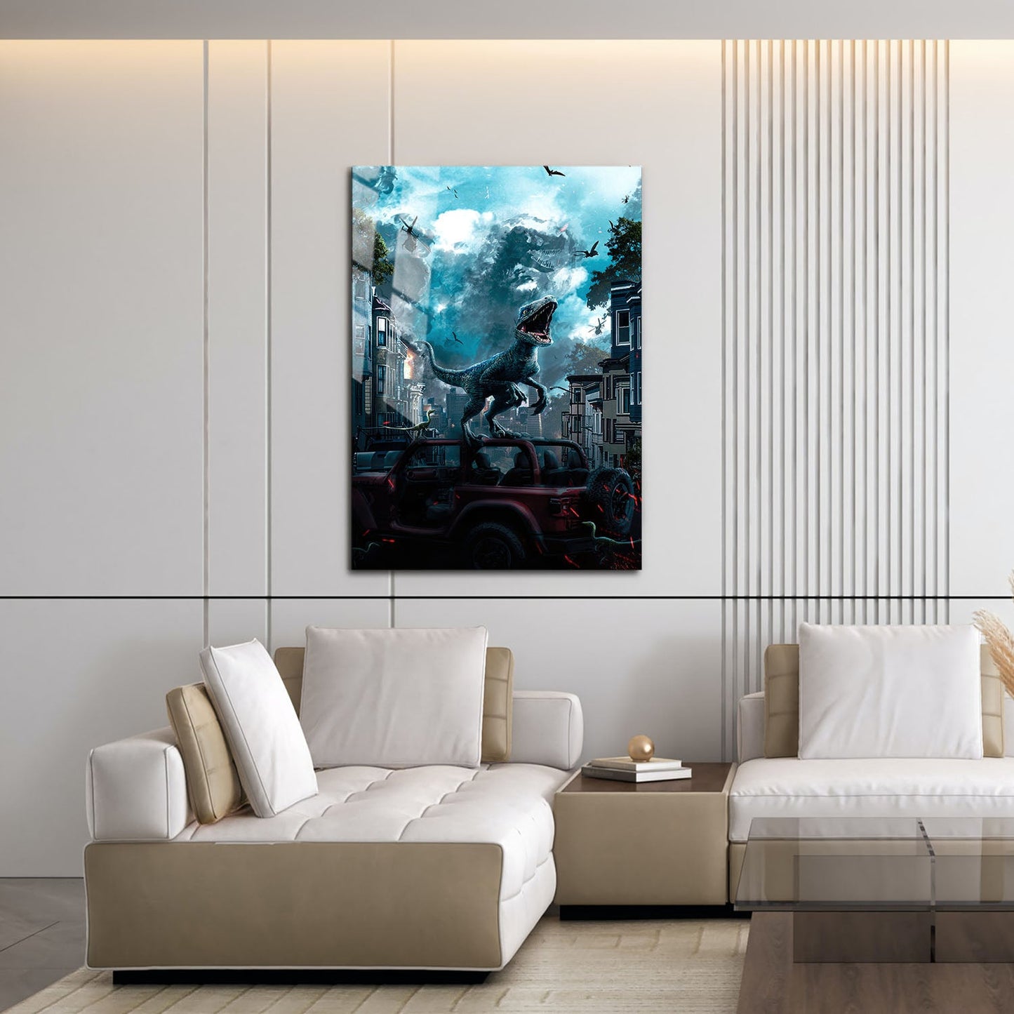 Flex Designs Metal Poster Jurassic World Dominion Sketch 16 x 24" Home Goods - Movie 2022 Movie Metal Poster
