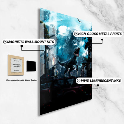 Flex Designs Metal Poster Jurassic World Dominion Sketch 16 x 24" Home Goods - Movie 2022 Movie Metal Poster
