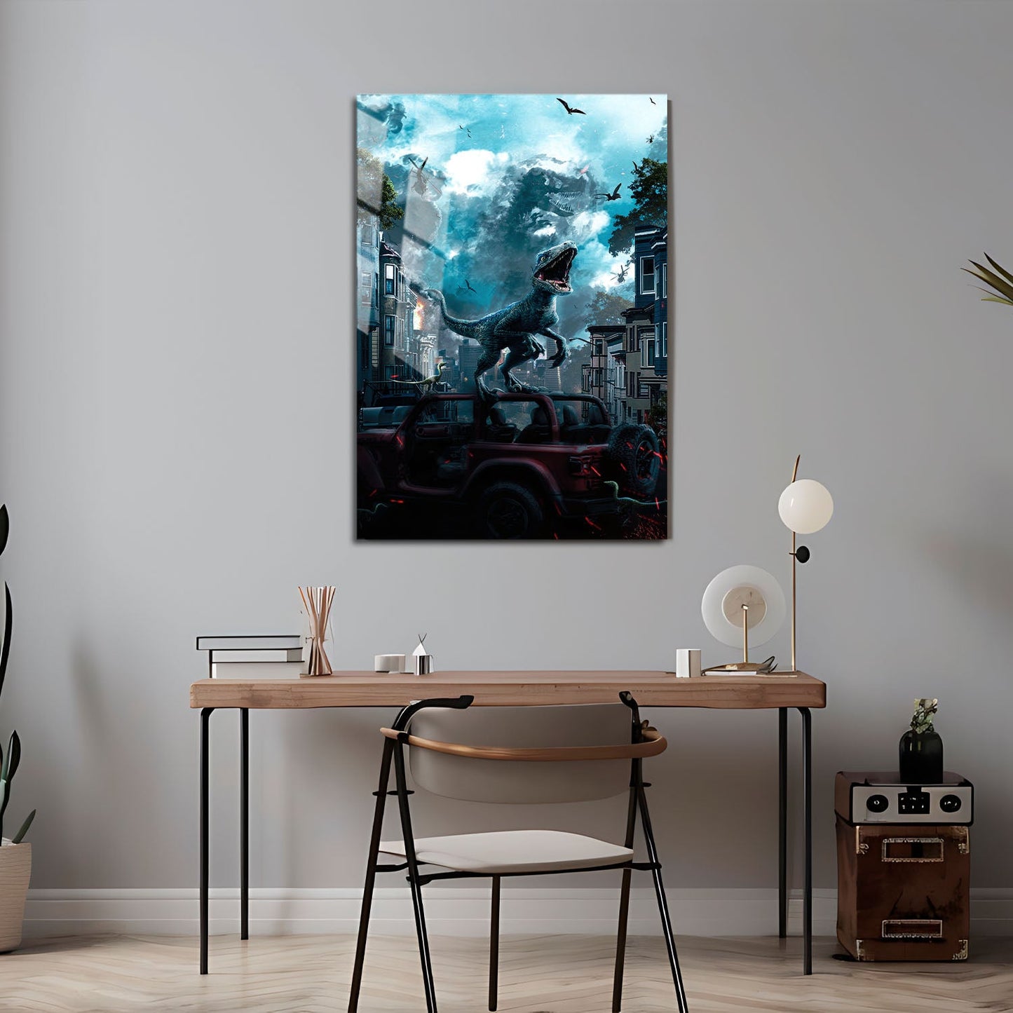 Flex Designs Metal Poster Jurassic World Dominion Sketch 5 x 7" Home Goods - Movie 2022 Movie Metal Poster