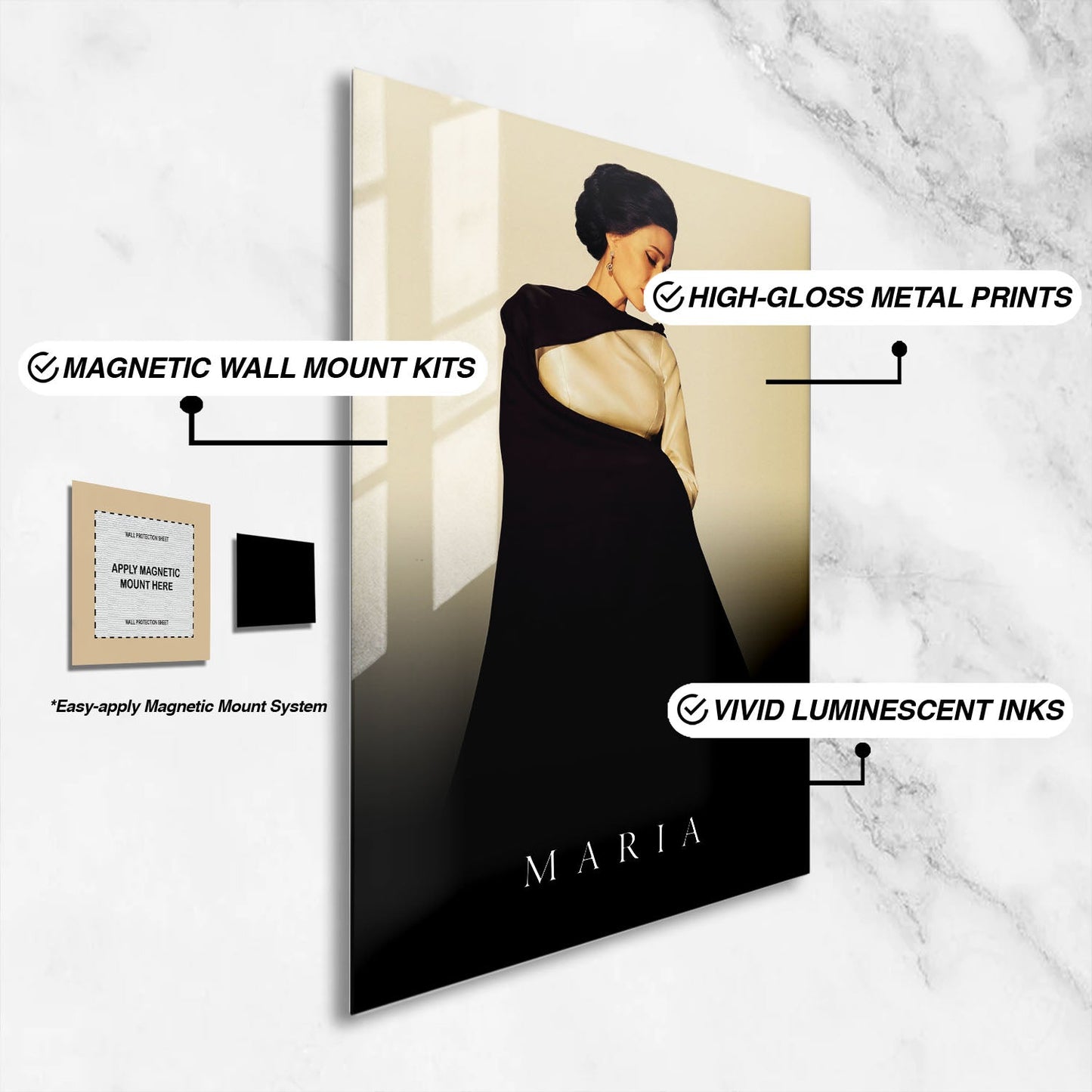 Flex Designs Metal Poster Maria 16 x 24" Home Goods - Movie 2024 Movie Metal Poster