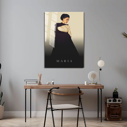Flex Designs Metal Poster Maria 5 x 7" Home Goods - Movie 2024 Movie Metal Poster