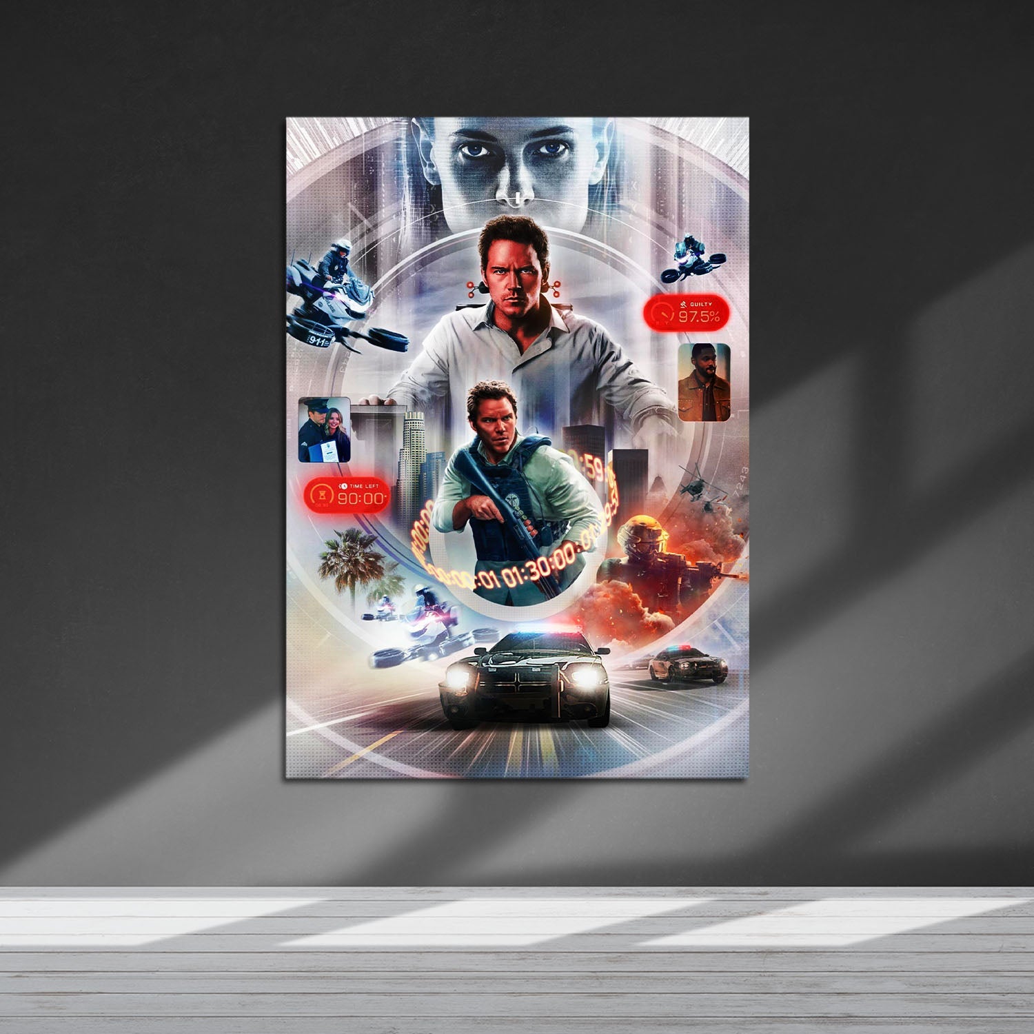 Flex Designs Metal Poster Mercy 5 x 7" Home Goods - Movie 2026 Movie Metal Poster
